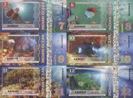 *Indian Ocean 7-8-9-10-11-12 dolárov 2017 UNC - Kliknutím na obrázok zatvorte -